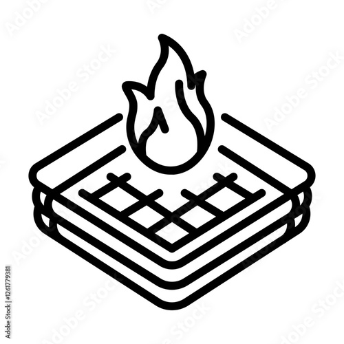 Fireproof Blanket Vector Icon