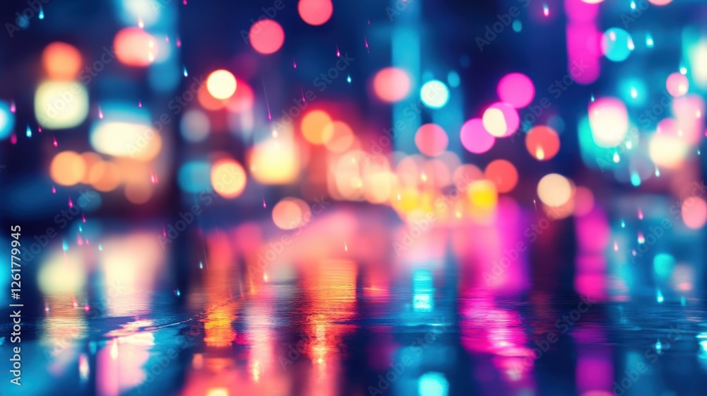 Vivid Cyberpunk Vibes - Blurred Neon Lights Background in Futuristic Cityscape Vivid Cyberpunk Vibes - Blurred Neon Lights Background in Futuristic Cityscape