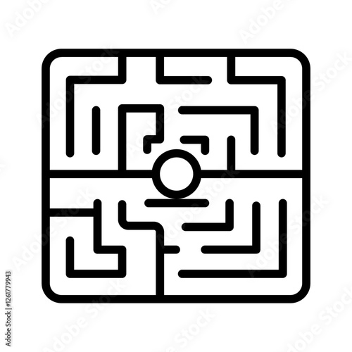 Hedge Maze Vector Icon