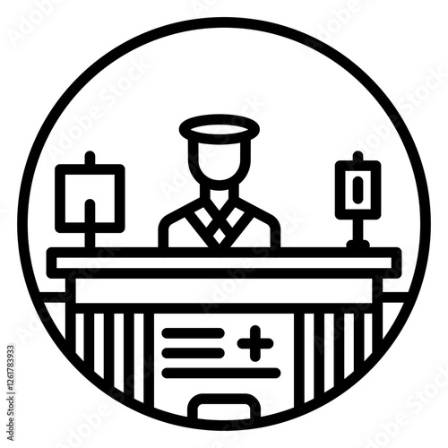 Tourist Information Desk Icon