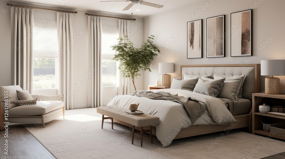 Fototapeta premium bedroom house tour