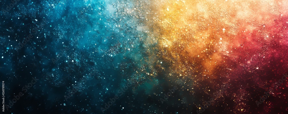 Obraz premium Multicolor Teal Gradient with a Grainy Texture, Generative AI