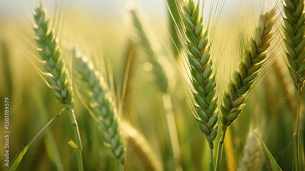 Fototapeta premium close wheat field green