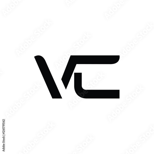 VC monogram logo design letter text name symbol monochrome logotype alphabet character simple logo