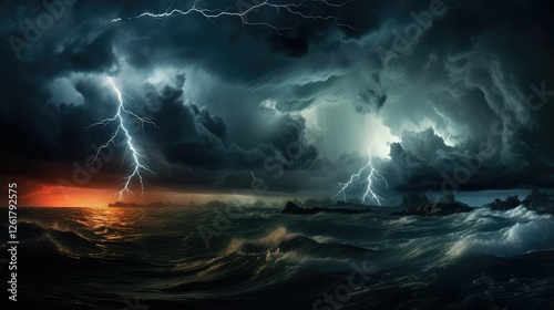 lightning sea water
