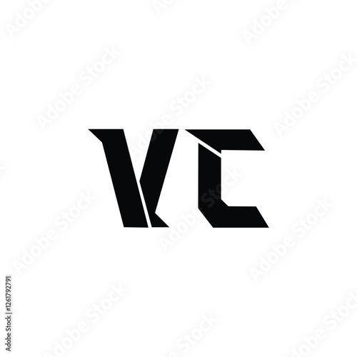 VC monogram logo design letter text name symbol monochrome logotype alphabet character simple logo
