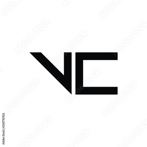 VC monogram logo design letter text name symbol monochrome logotype alphabet character simple logo