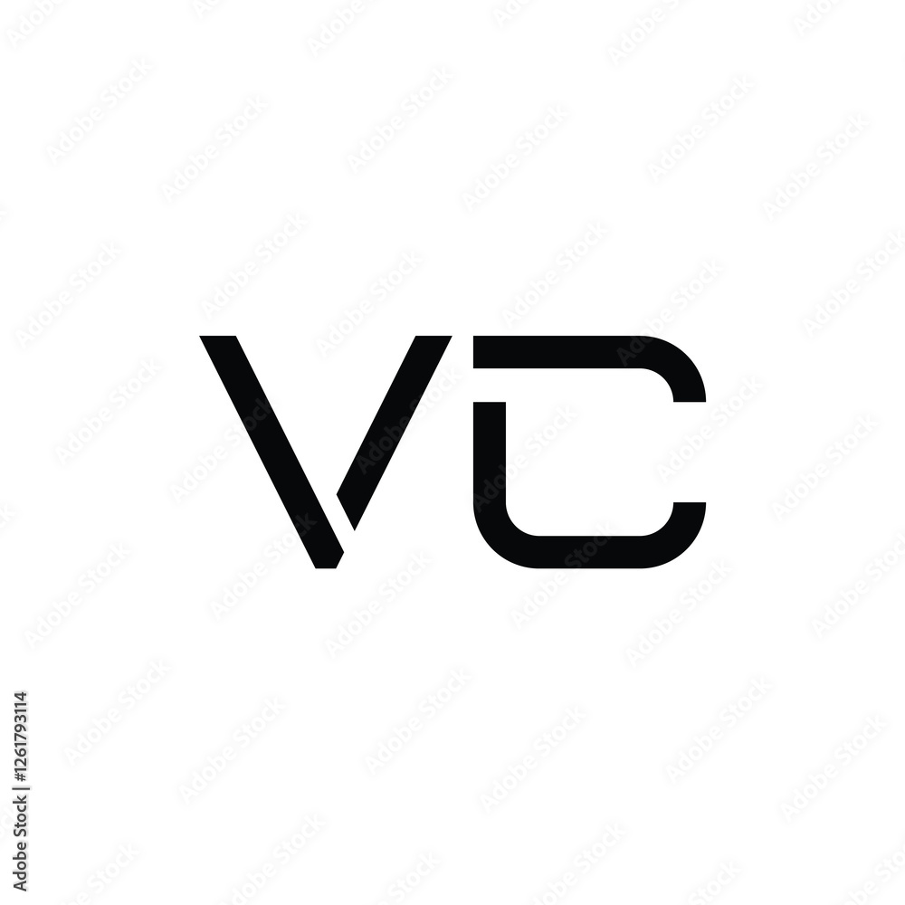 VC monogram logo design letter text name symbol monochrome logotype alphabet character simple logo VC monogram logo design letter text name symbol monochrome logotype alphabet character simple logo