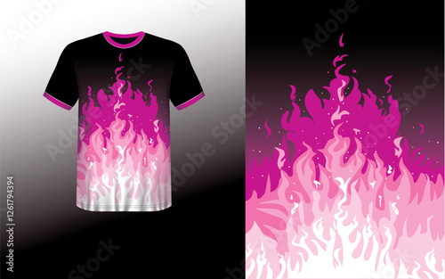 T-shirt Sport Design Template, T-shirt Mockup Abstract Grunge Sport Jersey Design For Cricket, Football Soccer, Racing, Sports, Running Soccer Jersey. Uniform Front View