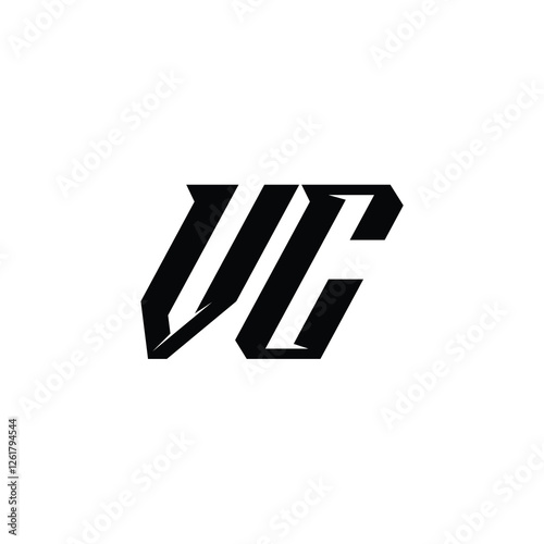 VC monogram logo design letter text name symbol monochrome logotype alphabet character simple logo