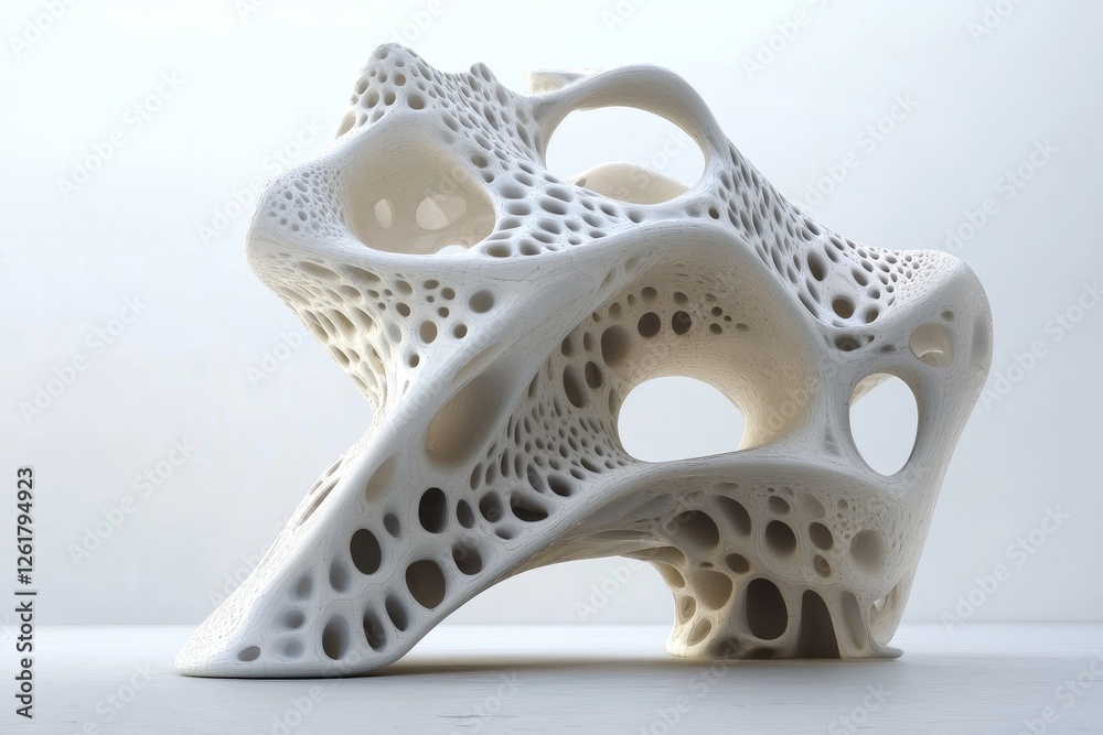 Modern 3D Digital Structure, Generative AI Modern 3D Digital Structure, Generative AI