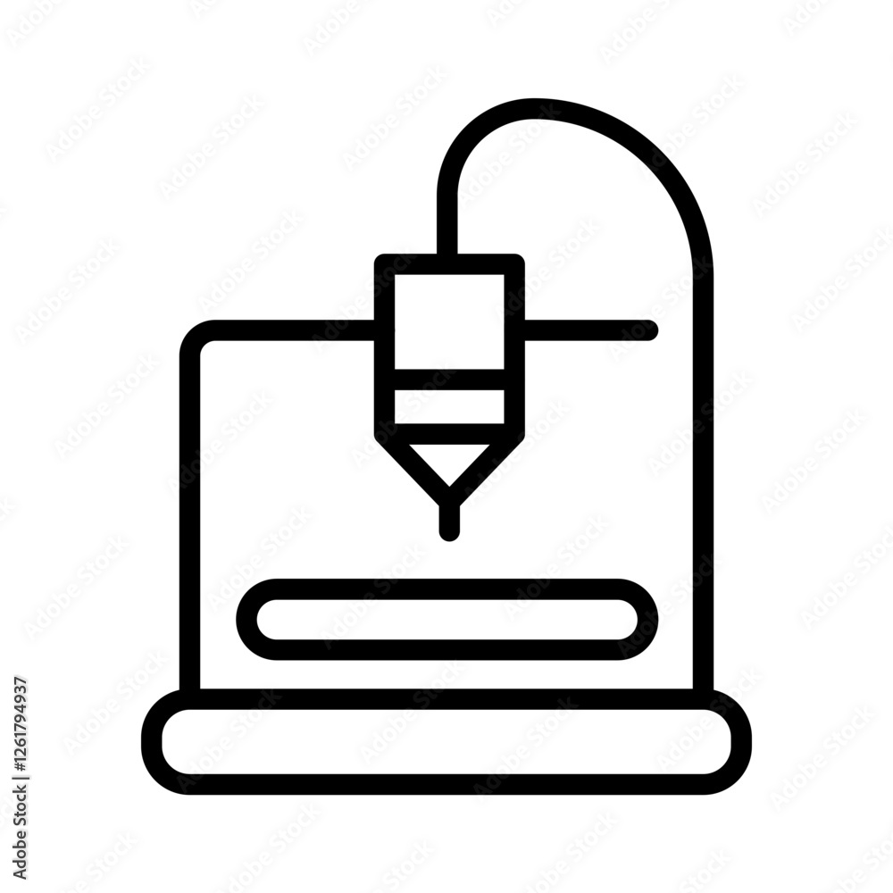 Fototapeta premium 3D Printer Icon