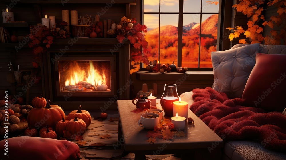 Fototapeta premium couch autumn wine