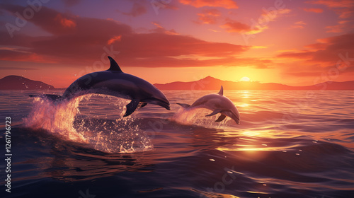 dolphin jumping in water,generative ai