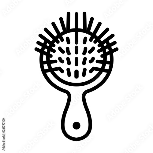 Scalp Massage Brush Vector Icon