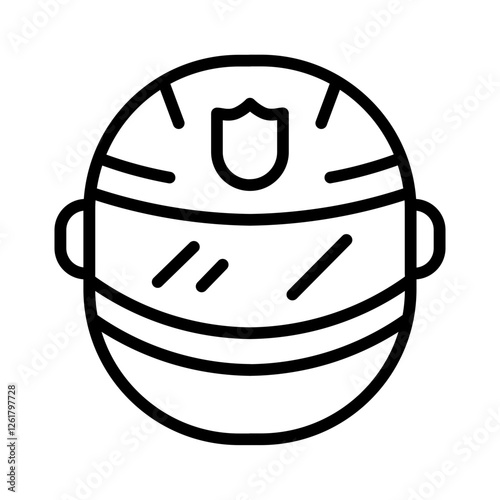 Police Motorcycle Helmet Vector Icon