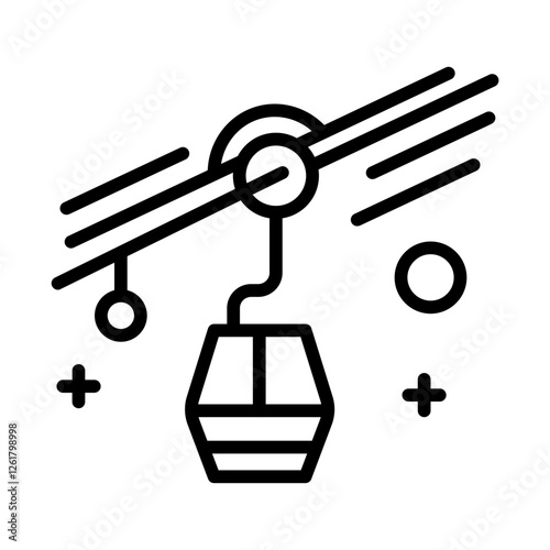 Cable Ski Lift Icon