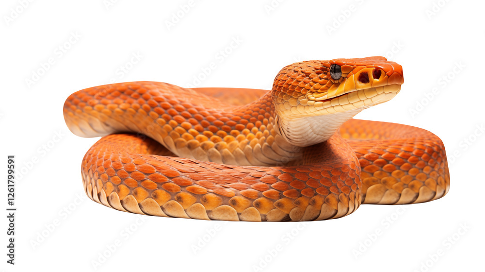 Fototapeta premium Stunning Orange Snake Close Up Wildlife Photography
