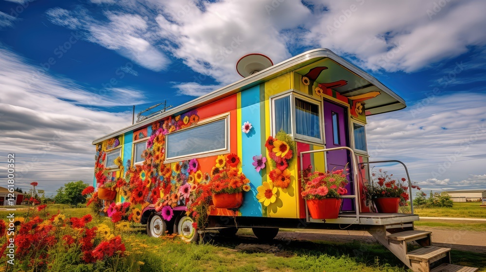 Obraz premium retro trailer house