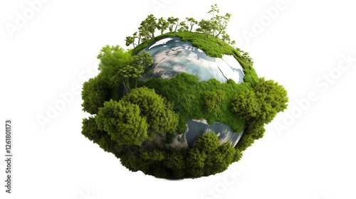 Lush Green Planet Earth Eco Friendly Concept Image photo