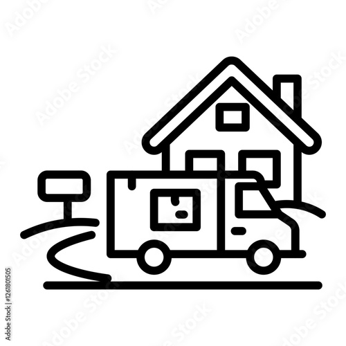 Last Mile Delivery Vector Icon