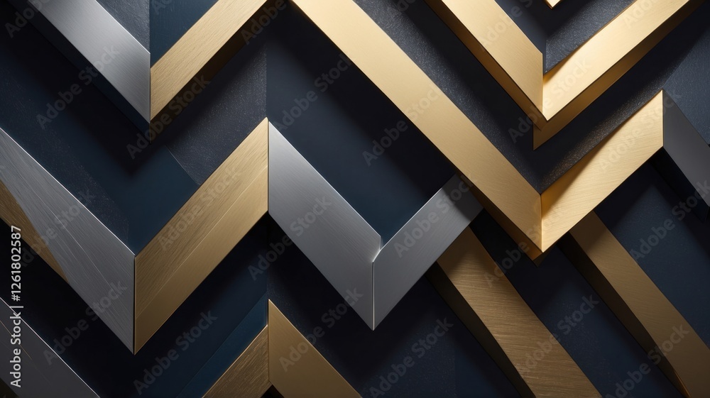 Abstract Geometric Gold and Silver Pattern Background Abstract Geometric Gold and Silver Pattern Background