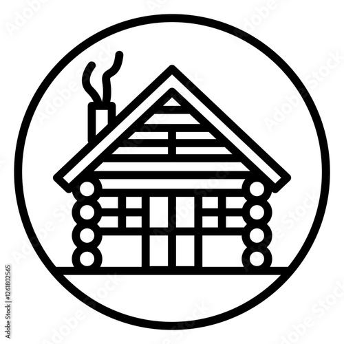 Rustic Cabin Vector Icon