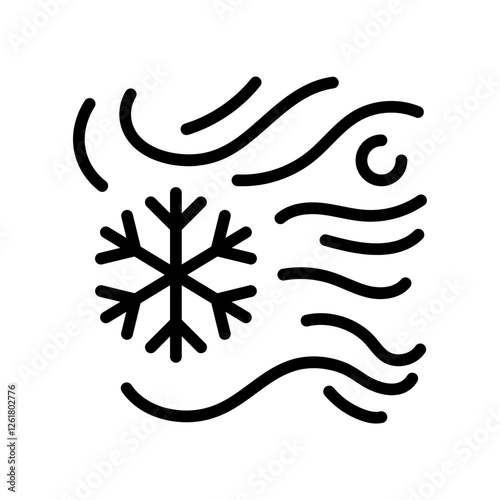 Chilly Breeze Vector Icon