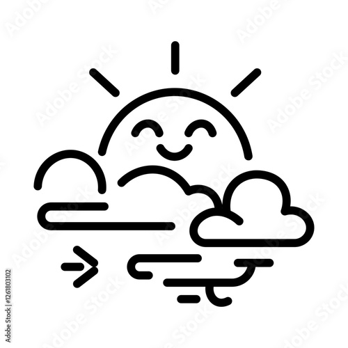 Partly Cloudy Vector Icon