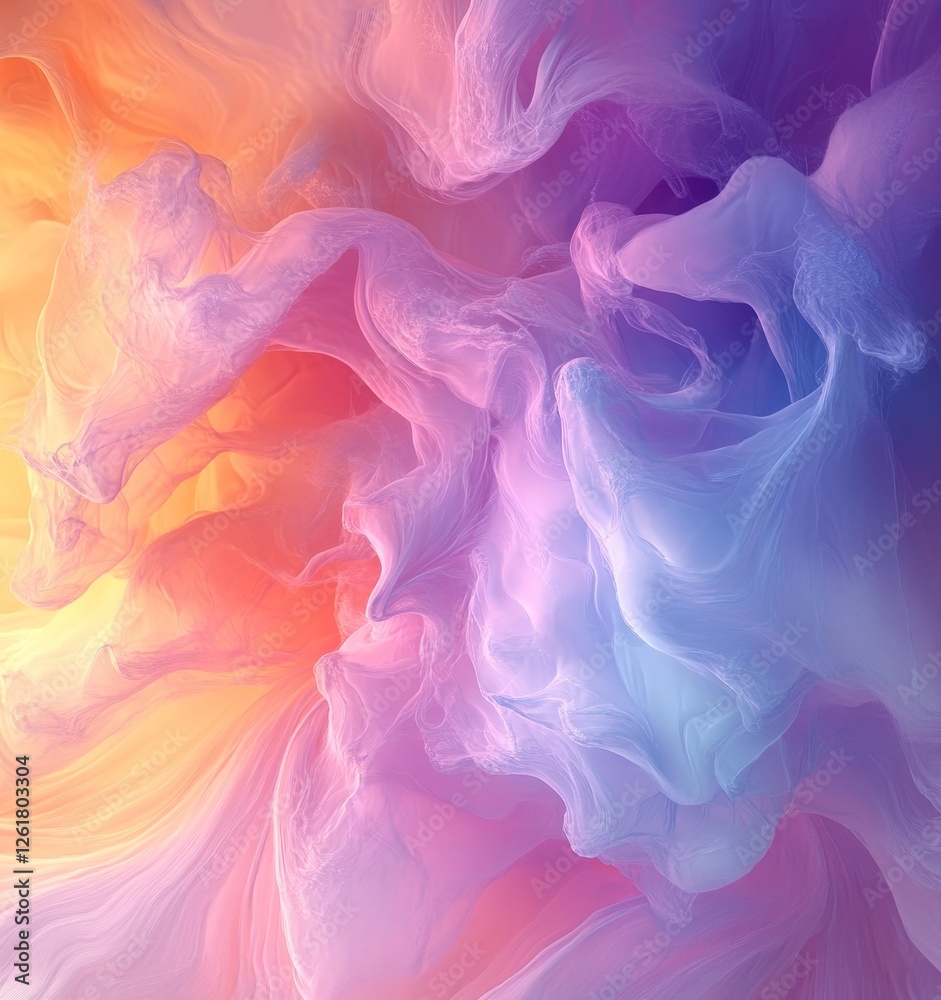 Obraz premium Soft Fluid Abstract Design, Generative AI