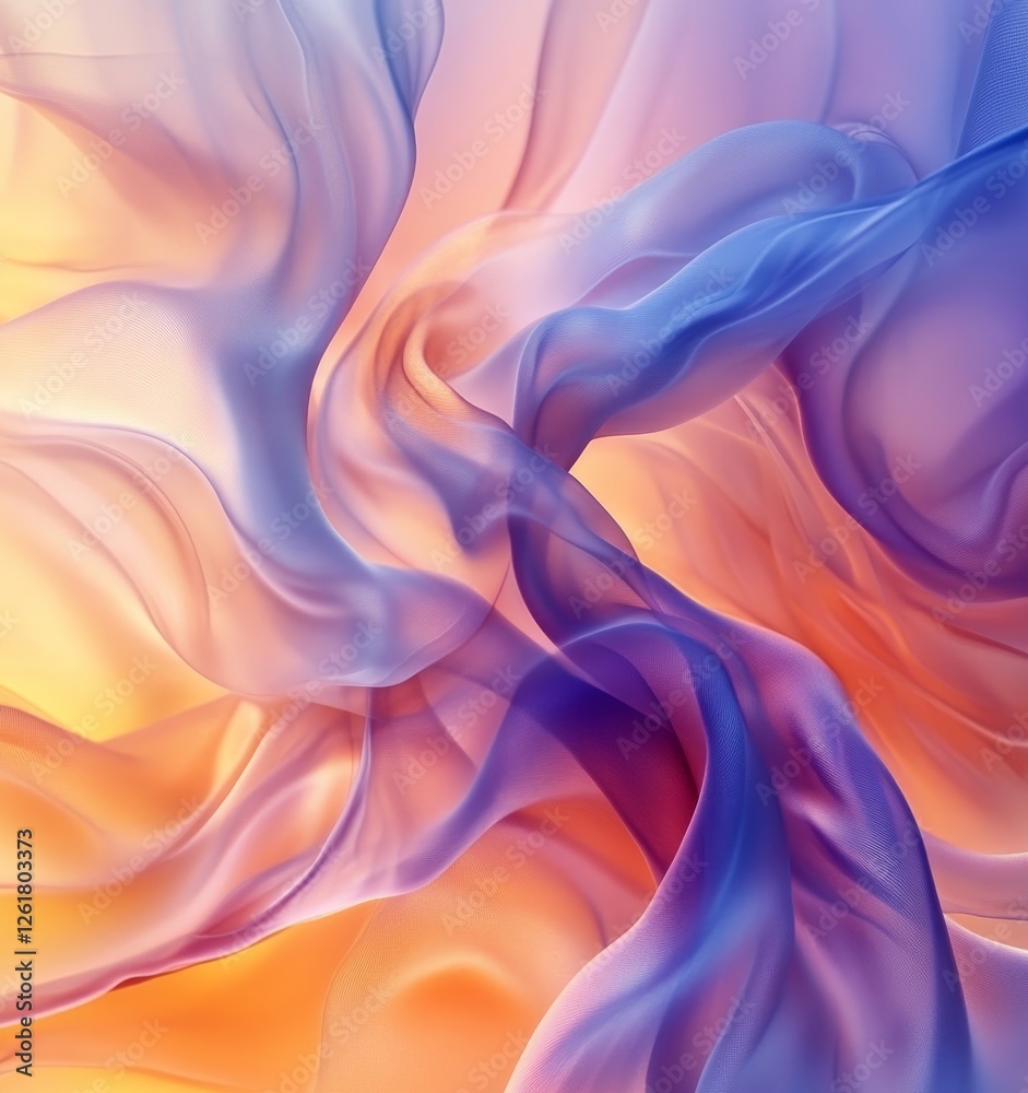 Obraz premium Soft Fluid Abstract Design, Generative AI