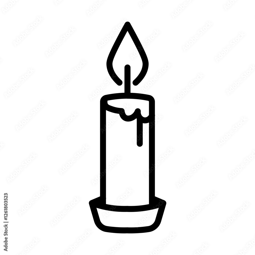 Candlelight Vigil Vector Icon