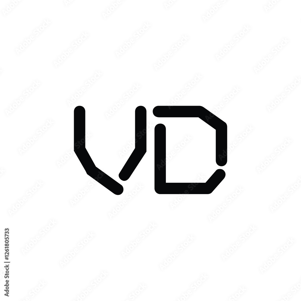 VD monogram logo design letter text name symbol monochrome logotype alphabet character simple logo VD monogram logo design letter text name symbol monochrome logotype alphabet character simple logo