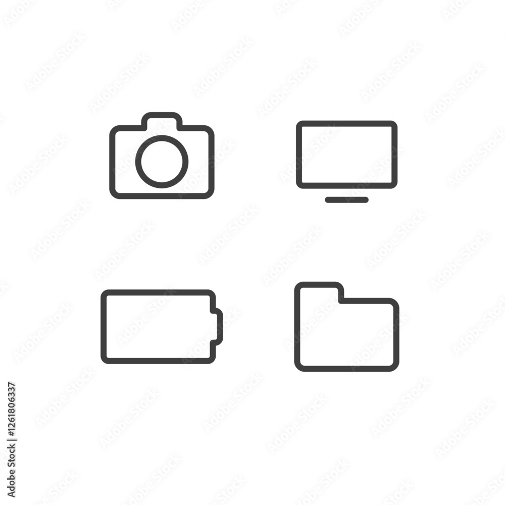 Trendy web icons isolated on white background. Vector clipart Trendy web icons isolated on white background. Vector clipart