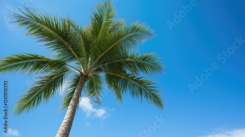 Wallpaper Mural serene palm tree blue sky Torontodigital.ca