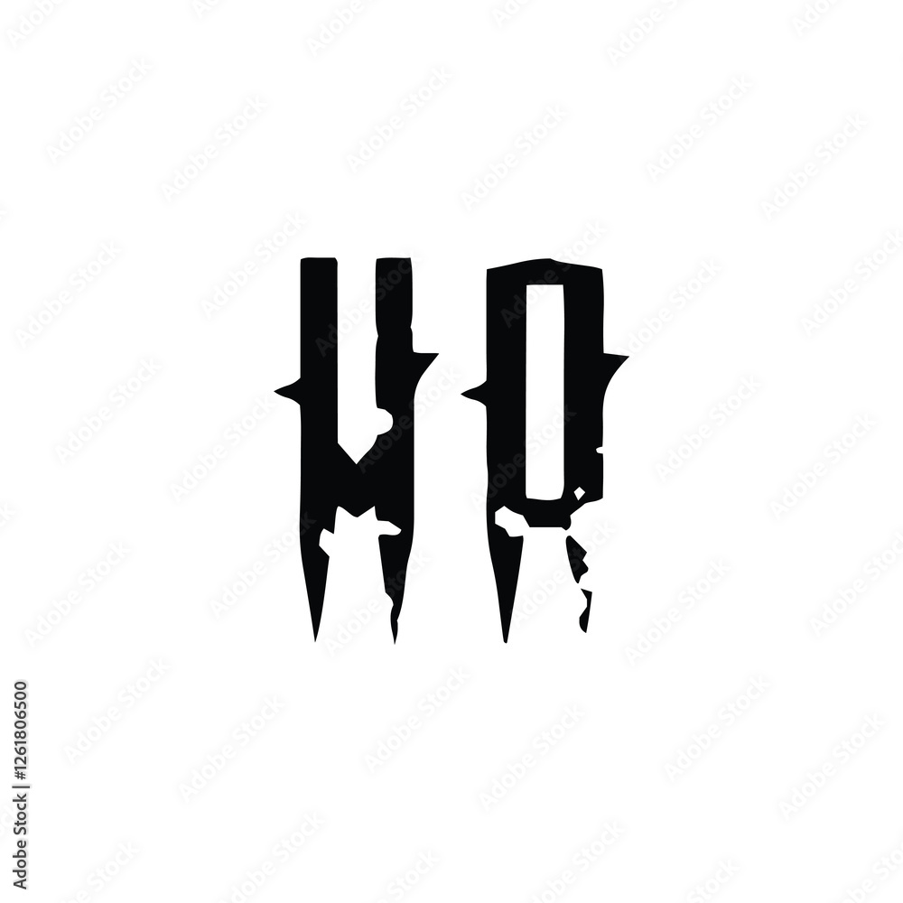 Obraz premium VD monogram logo design letter text name symbol monochrome logotype alphabet character simple logo