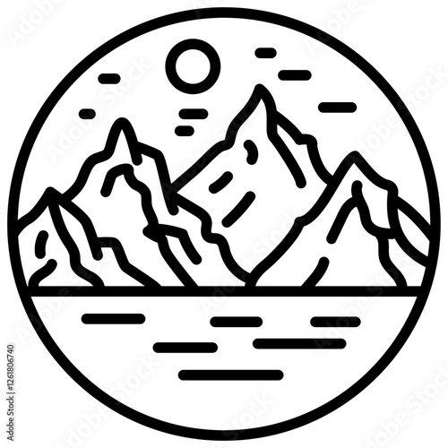 Rocky Highlands Vector Icon