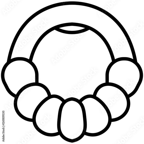 Baby Teething Ring Vector Icon
