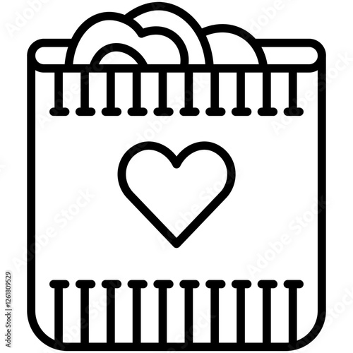 Cuddle Blanket Vector Icon