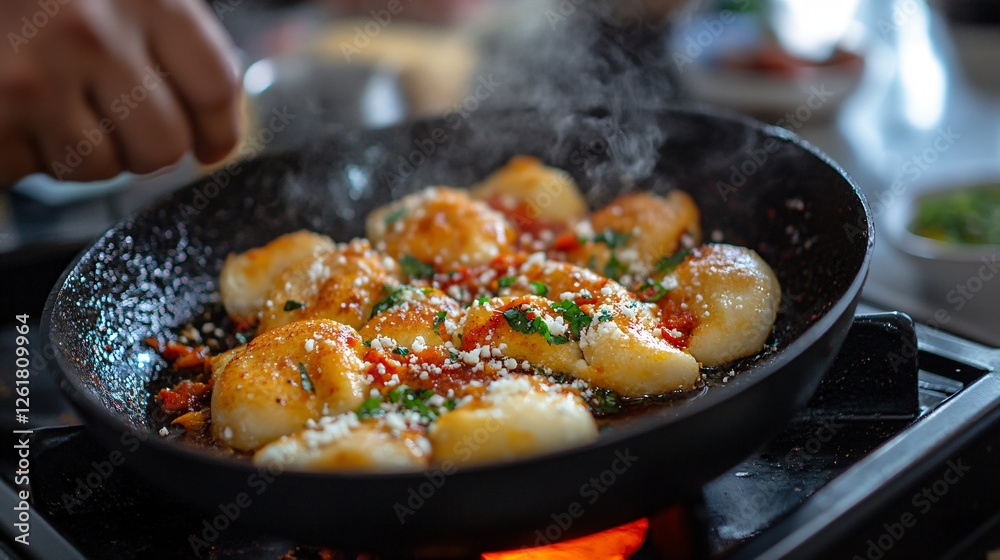 Delicious Homemade Cheese Dumplings in Tomato Sauce Delicious Homemade Cheese Dumplings in Tomato Sauce