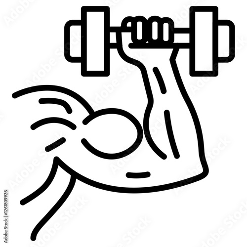 Bicep Curl Vector Icon