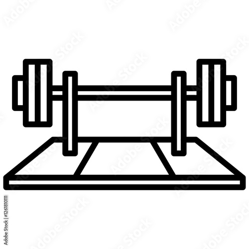 Deadlift Platform Vector Icon