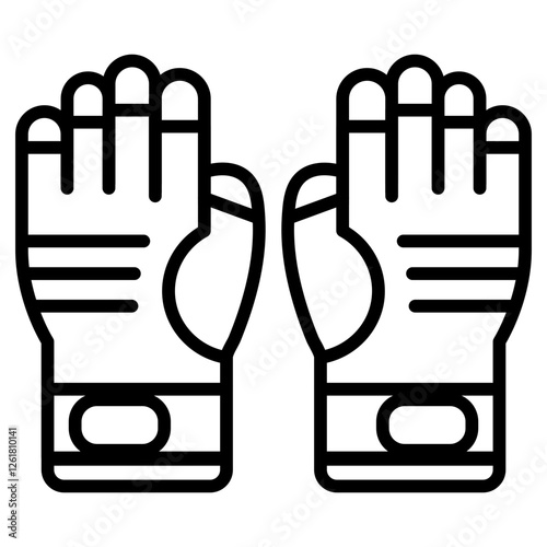Fitness Gloves Vector Icon