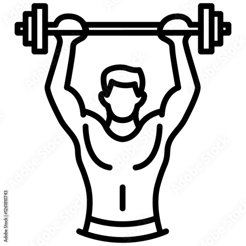 Shoulder Press Vector Icon