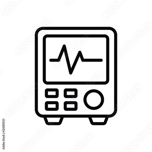 ECG machine icon vector design template simple and clean