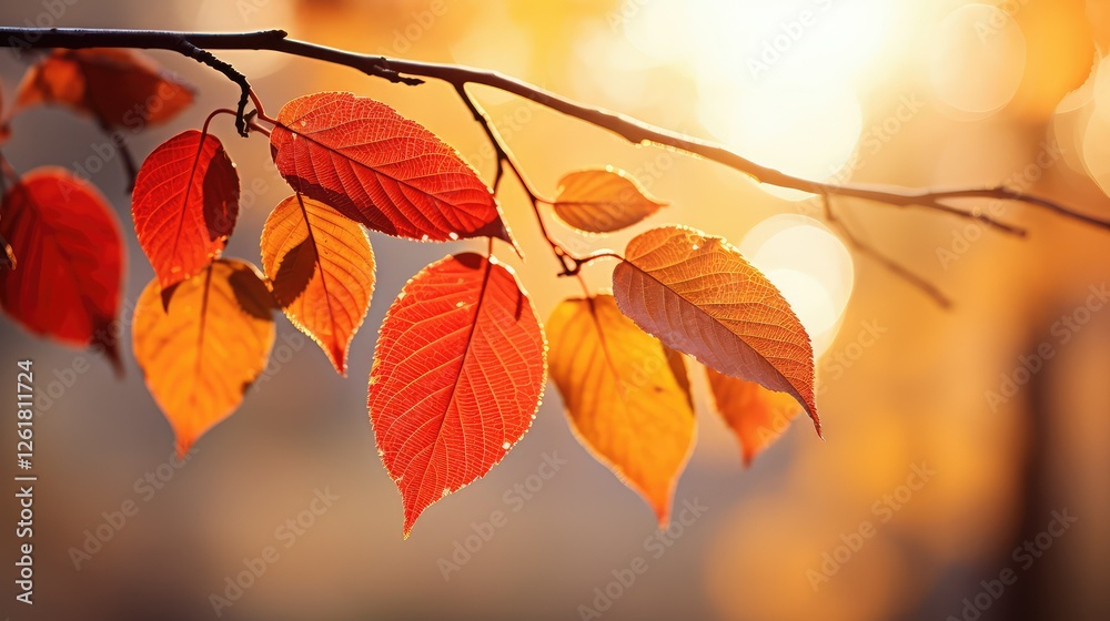 Obraz premium vibrant autum leaf