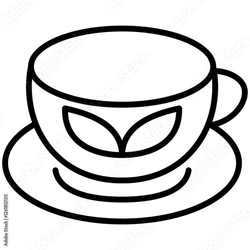 Green Tea Latte Vector Icon