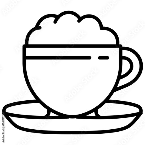 Oat Milk Coffee Vector Icon