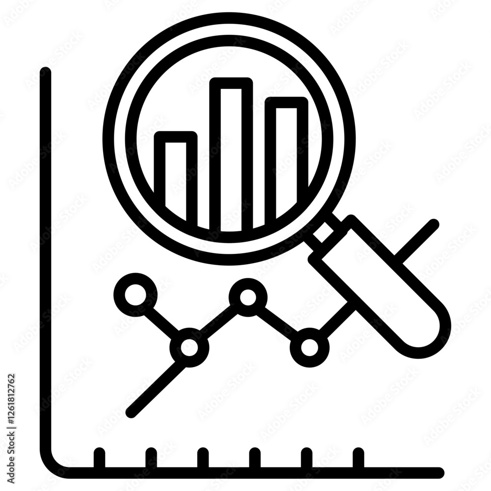Descriptive Analytics Vector Icon Descriptive Analytics Vector Icon