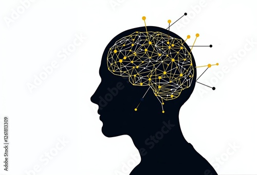 man with brain highlighted
